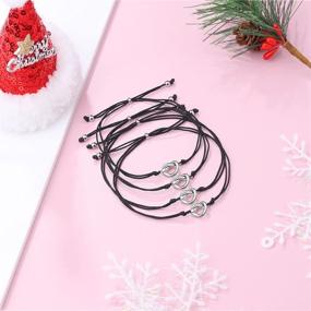 img 2 attached to 🎁 UPROMI Christmas Wish Bracelets: Perfect Gifts for Friends- Love Knot Infinity Matching Friendship Bracelet Set for Women, Teens, Girls and Sisters (2/3/4)