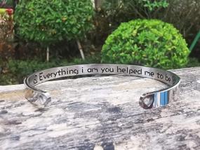 img 3 attached to 🎁 Personalized Stainless Steel Cuff Bracelets with Engraved Inspirational Quotes, Hidden Messages, and Crown Detail - Ideal Birthday, Christmas, and Thanksgiving Gift for Men, Women, and Girls, Complete with a Beautiful Gift Box