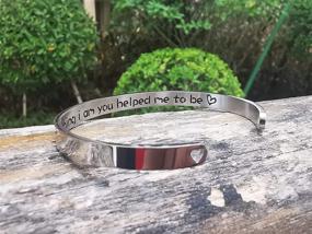 img 1 attached to 🎁 Personalized Stainless Steel Cuff Bracelets with Engraved Inspirational Quotes, Hidden Messages, and Crown Detail - Ideal Birthday, Christmas, and Thanksgiving Gift for Men, Women, and Girls, Complete with a Beautiful Gift Box