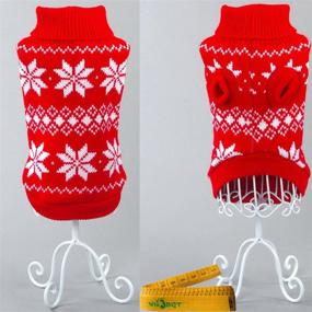 img 3 attached to 🎄 Christmas Snowflake Sweater for Pet Dogs & Cats: Festive Attire for Your Beloved Pets!