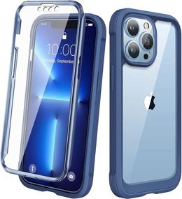 img 4 attached to Diaclara iPhone 13 Pro Case with Touch Sensitive Screen Protector - Full Body Protection in Dark Blue