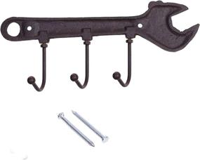 img 4 attached to 🔧 Vintage-Style Wall Mounted Coat Hook Key Hanger Home Organizer Rack (Spanner-Shaped) by Beautyflier