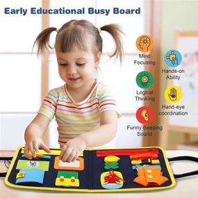 img 2 attached to 🔍 Montessori Busy Board: Creative Sensory Toys for Toddlers 1-4 Years Old – Develop Essential Skills, Ideal Gifts for Girls and Boys