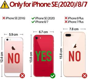 img 3 attached to Чехол для iPhone SE 2020 TUCCH, чехол для iPhone 8, iPhone 7 - Серый чехол-бумажник из искусственной кожи с карманом для карт, держателем, магнитным замком и ударопрочным интерьером - совместим с iPhone 7/8/SE2