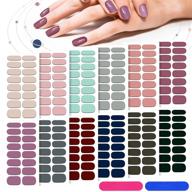 💅 colorful self-adhesive nail polish strips: 12 sheets, 192 pieces, waterproof, various colors – perfect for women and girls logo