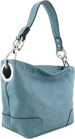 img 4 attached to Small Hobo Shoulder Hardware Black Women's Handbags & Wallets in Hobo Bags