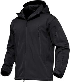 img 4 attached to Premium Water-Resistant MAGCOMSEN Men's Hooded Tactical Jacket: Perfect Soft Shell Snow Ski Winter Coats