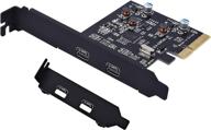 high-speed usb 3.1 gen 2 (10 gbps) 2-port type c expansion card with asmedia chipset for windows & linux – pci-e pci express 4x (2xtype c) логотип