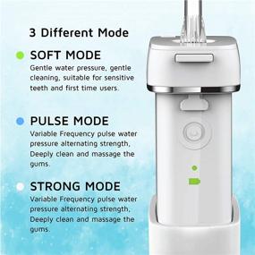 img 3 attached to 🚿 BW Travel Water Flosser Teeth Dental Cordless Cleaner - Effortless Deep Teeth Cleaning, Perfect for Traveling - Portable Oral Irrigator with Braces Cleaning, Compact & Cordless - Includes Pouch & Extra Nozzle