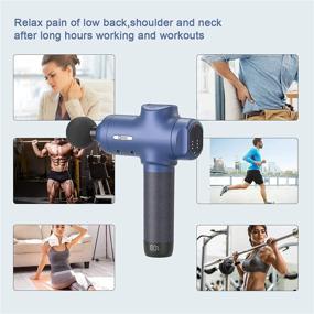 img 2 attached to 🔵 NetDot Massage Gun: Deep Tissue Percussion Massager with Touch Screen for Post-Workout Recovery - Blue