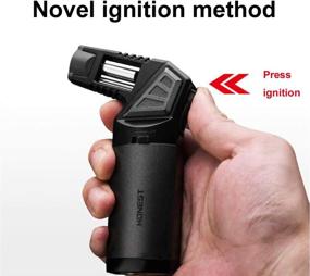 img 1 attached to 🔥 GOLDNCONN Jet Torch Cigar Lighter - Powerful Windproof Flame, Butane Fuel Cigarette Lighter with Built-in Tobacco Cigar Punch Cutter