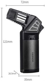 img 3 attached to 🔥 GOLDNCONN Jet Torch Cigar Lighter - Powerful Windproof Flame, Butane Fuel Cigarette Lighter with Built-in Tobacco Cigar Punch Cutter