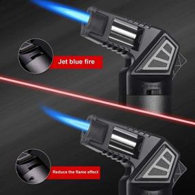 img 2 attached to 🔥 GOLDNCONN Jet Torch Cigar Lighter - Powerful Windproof Flame, Butane Fuel Cigarette Lighter with Built-in Tobacco Cigar Punch Cutter