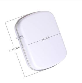 img 3 attached to Mini Skater Metal Tin Box - Portable Small Storage Case for Jewelry Crafts, 4Pcs (White)