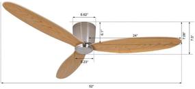 img 2 attached to 💨 Enhance Your Space with Lucci Air 21051901 Radar 52-inch DC Ceiling Fan in Brushed Chrome and Teak