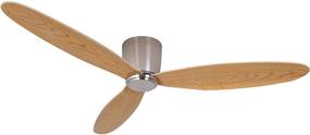 img 4 attached to 💨 Enhance Your Space with Lucci Air 21051901 Radar 52-inch DC Ceiling Fan in Brushed Chrome and Teak