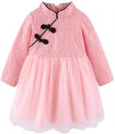 👗 littlespring girls' long sleeve chinese style holiday party dress logo