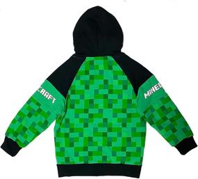 img 1 attached to 🕹️ Minecraft Creeper Boys Sherpa Fleece Hoodie: Warm & Cozy Gamer Apparel