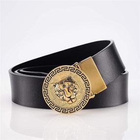 img 1 attached to Men's Accessories – Adjustable Black Gold Fashion Comfort Leather