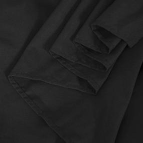 img 1 attached to 🛏️ PiccoCasa Pleated Bed Skirt - Classic Polyester Dust Ruffled Fade & Wrinkle-Resistant Design with 14 Inch Drop - Black Queen Size