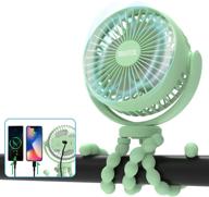 🌬️ portable stroller fan: flexible clip-on small fan with 10000mah battery, perfect for baby strollers, carseats, golf carts, camping, and travel logo
