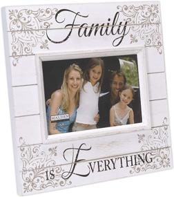 img 2 attached to 🖼️ Malden International Designs Sun Washed Words Family Distressed Cream Picture Frame, 4x6 - Elegant Cream Frame for Precious Family Photos