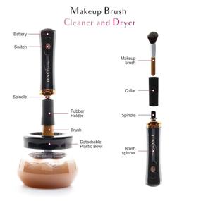 img 2 attached to 💄 Efficient Electric Makeup Brush Cleaner and Dryer Machine: Quick, Automatic Cleaning and Spinning of Brushes - A Professional Tool for a Clean and Dry Makeup Routine