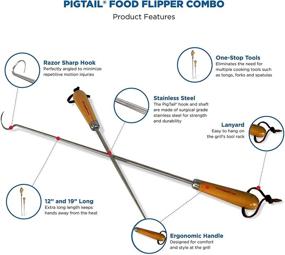 img 2 attached to Pigtail Food Flipper - Jaccard's Ultimate BBQ Tool