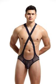 img 2 attached to 💪 4UFiT Men's Mesh Jockstrap Bodysuit Leotard: Ultimate Comfort for Wrestling Singlet