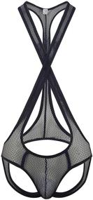 img 4 attached to 💪 4UFiT Men's Mesh Jockstrap Bodysuit Leotard: Ultimate Comfort for Wrestling Singlet