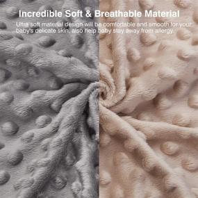 img 2 attached to 👶 Premium Soft Minky Dots Changing Pad Covers - 2 Pack, Baby Boy & Girl, Breathable & Wipeable, Brown & Grey, AceMommy