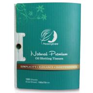 natural bamboo charcoal oil absorbing tissues - 100 counts: ultimate oil blotting power, premium face blotting sheets for flawless skin! logo