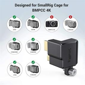img 1 attached to SmallRig Right-Angle HDMI/USB Type-C Adapter for Blackmagic Pocket Cinema Camera BMPCC 4K Cage - AAA2700