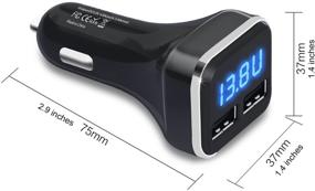 img 2 attached to 🚗 Jebsens 4.8A 24W Dual USB Car Charger with Volt Meter & LED Display for iPhone 7 / 6s, iPad Pro, Galaxy S7, Note 5 & More