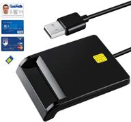 🖥️ mmusc cac smart card reader - dod military usb common access, mac os & windows compatible, linux supported, black logo