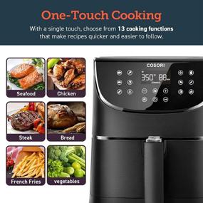 img 1 attached to 🍳 COSORI Smart WiFi Air Fryer: 5.8 QT, 100 Recipes, Alexa & Google Assistant Compatible, 13 Cooking Functions, Keep Warm & Preheat Feature, Black