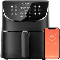 🍳 cosori smart wifi air fryer: 5.8 qt, 100 recipes, alexa & google assistant compatible, 13 cooking functions, keep warm & preheat feature, black логотип