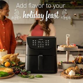 img 3 attached to 🍳 COSORI Smart WiFi Air Fryer: 5.8 QT, 100 Recipes, Alexa & Google Assistant Compatible, 13 Cooking Functions, Keep Warm & Preheat Feature, Black