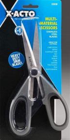 img 1 attached to X-Acto X3038 Multi-Material Scissors: High Performance, Heavy Duty 3MM Stainless Steel Blades in Black