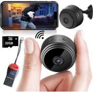 📷 мини шпионская камера: wifi скрытая камера для домашней безопасности с приложением 1080p, комплект - включает 32 гб карту sd, ночное видение, совместима с iphone/android - идеально подходит для автомобилей, внутреннего и наружного наблюдения логотип