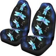 aqua dragonfly bucket seat covers - cute car accessories for women, universal car seat protectors for front seats only, ideal for cars, vans, suvs, and trucks - set of 2 pcs logo