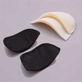 img 3 attached to 🧵 Versatile Set-in Shoulder Pads: 4 Pairs Sewing Foam Polyester Pads - 2 White + 2 Black