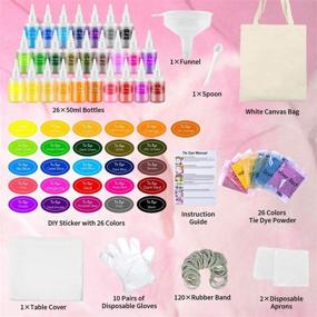 img 3 attached to 🎨 Aircover All-in-1 DIY Tie Dye Kit: 26 Vibrant Colors with Spray Nozzles – Perfect for Textile, Clothing, and DIY Parties!
