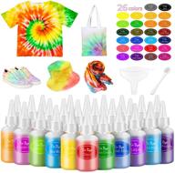 🎨 aircover all-in-1 diy tie dye kit: 26 vibrant colors with spray nozzles – perfect for textile, clothing, and diy parties! logo