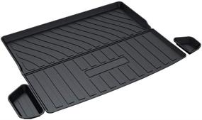 img 4 attached to 🚗 Aiqiying Black TPO Heavy Duty Waterproof Rear Cargo Tray Trunk Floor Mat Protector for 2019-2021 Jeep Cherokee