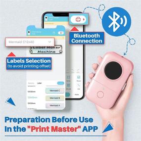 img 3 attached to 🏷️ Memoking Label Maker Sticker Printer-D30: Bluetooth Thermal Printer for Easy Name, Price, and Storage Labeling - Pink, Novice Friendly, iOS and Android Compatible