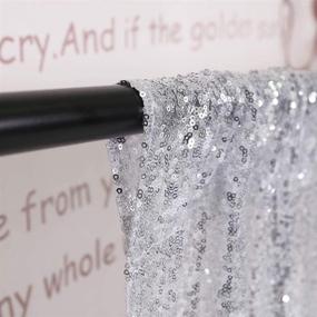 img 2 attached to ✨ Trlyc 20 Ft X 10 Ft Silver Sequins Backdrop Curtain: Sparkling Elegance for Unforgettable Moments