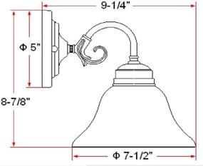 img 1 attached to 🏮 511618 Millbridge 1-Light Wall Light in Satin Nickel Finish by Design House