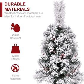 img 3 attached to 🎄 PHREEWILL 2 Pack Pre-Lit Christmas Pathway Trees: 30 in Artificial Urn Filler with 60 LED Lights - Battery Operated for Driveway, Corridor, Yard, and Garden (style3)