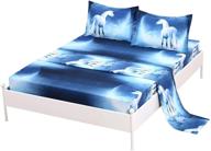 🦄 unicorn galaxy twin bedding set: sdiii 3pc bed sheets for boys, girls, and teens logo